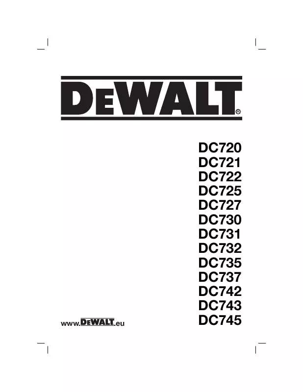 Mode d'emploi DEWALT DC727VA