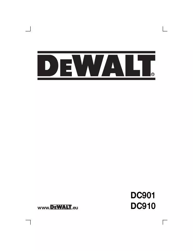 Mode d'emploi DEWALT DC910KL