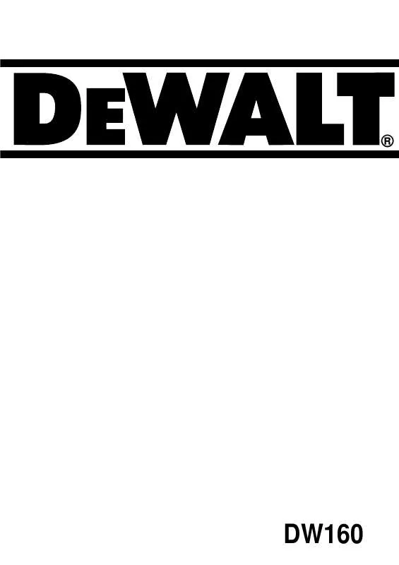 Mode d'emploi DEWALT DW160V