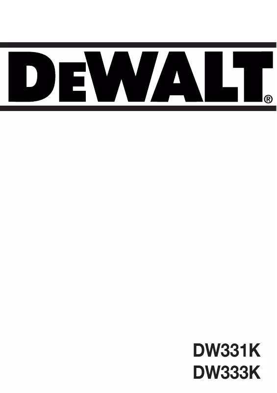 Mode d'emploi DEWALT DW331K