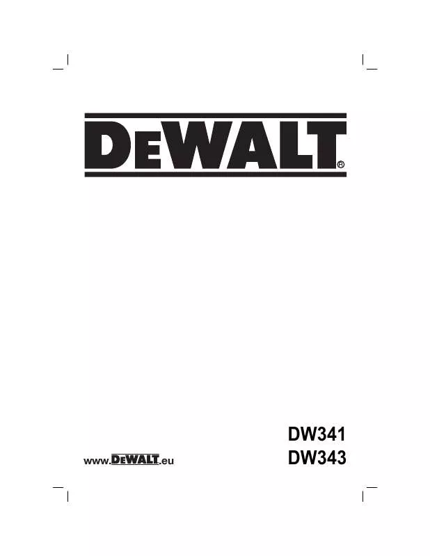 Mode d'emploi DEWALT DW343K