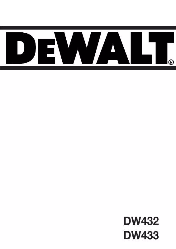 Mode d'emploi DEWALT DW432