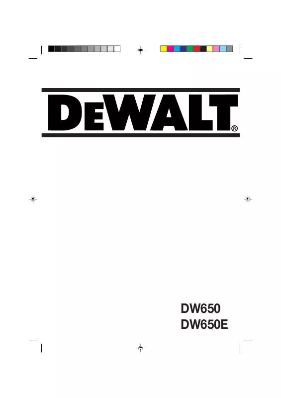 Mode d'emploi DEWALT DW650E