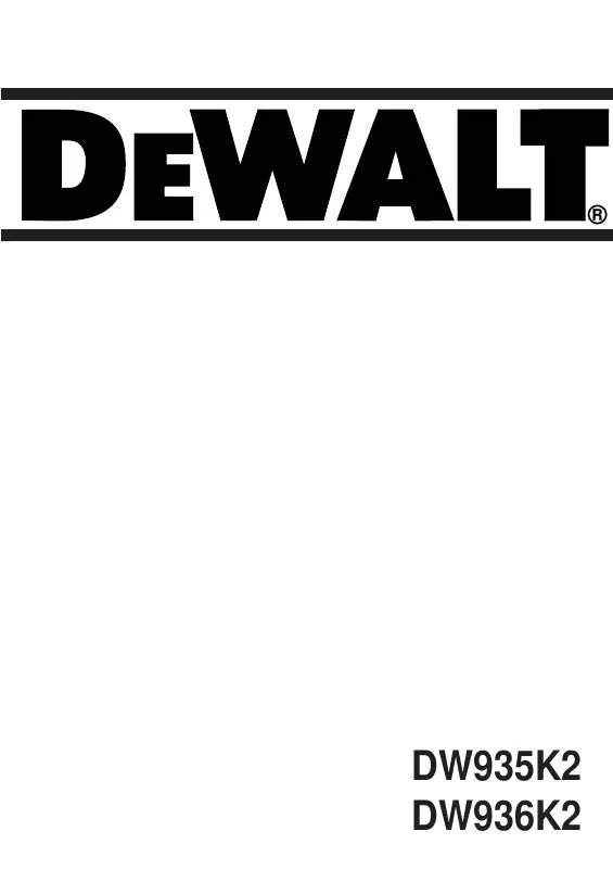 Mode d'emploi DEWALT DW936