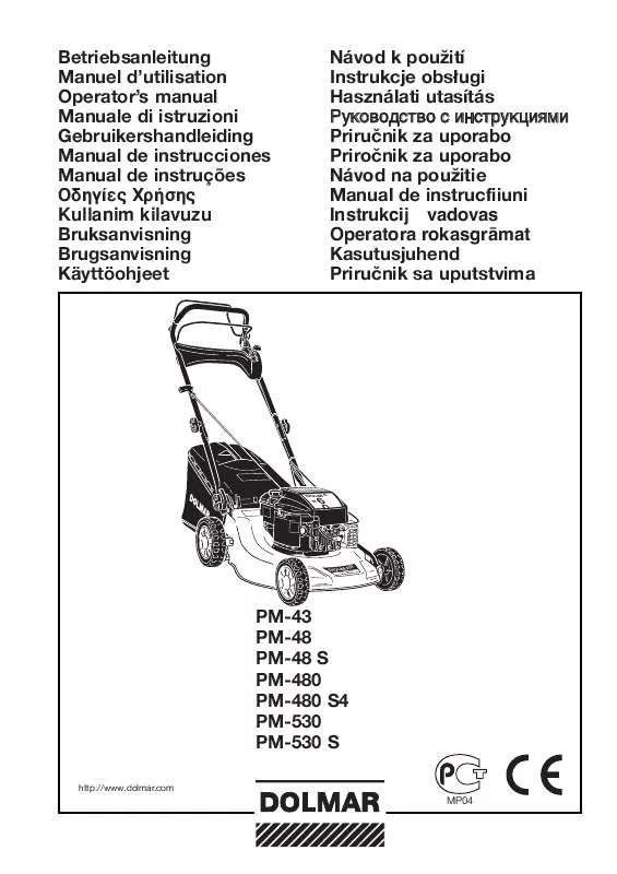 Mode d'emploi DOLMAR PM-48 S