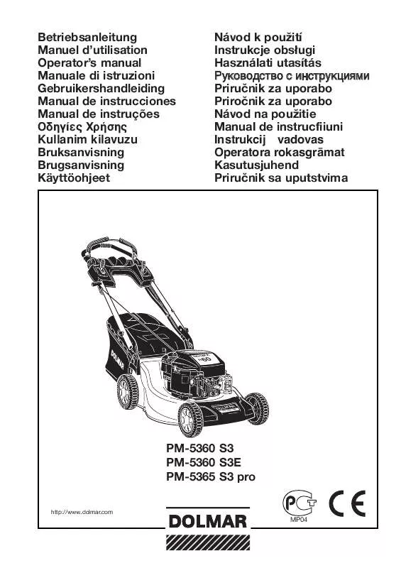 Mode d'emploi DOLMAR PM-5360 S3E