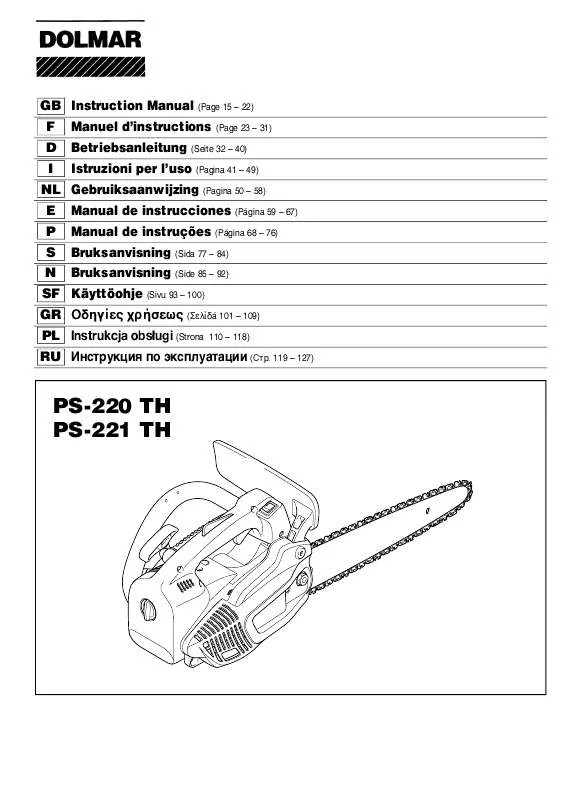 Mode d'emploi DOLMAR PS-220 TH