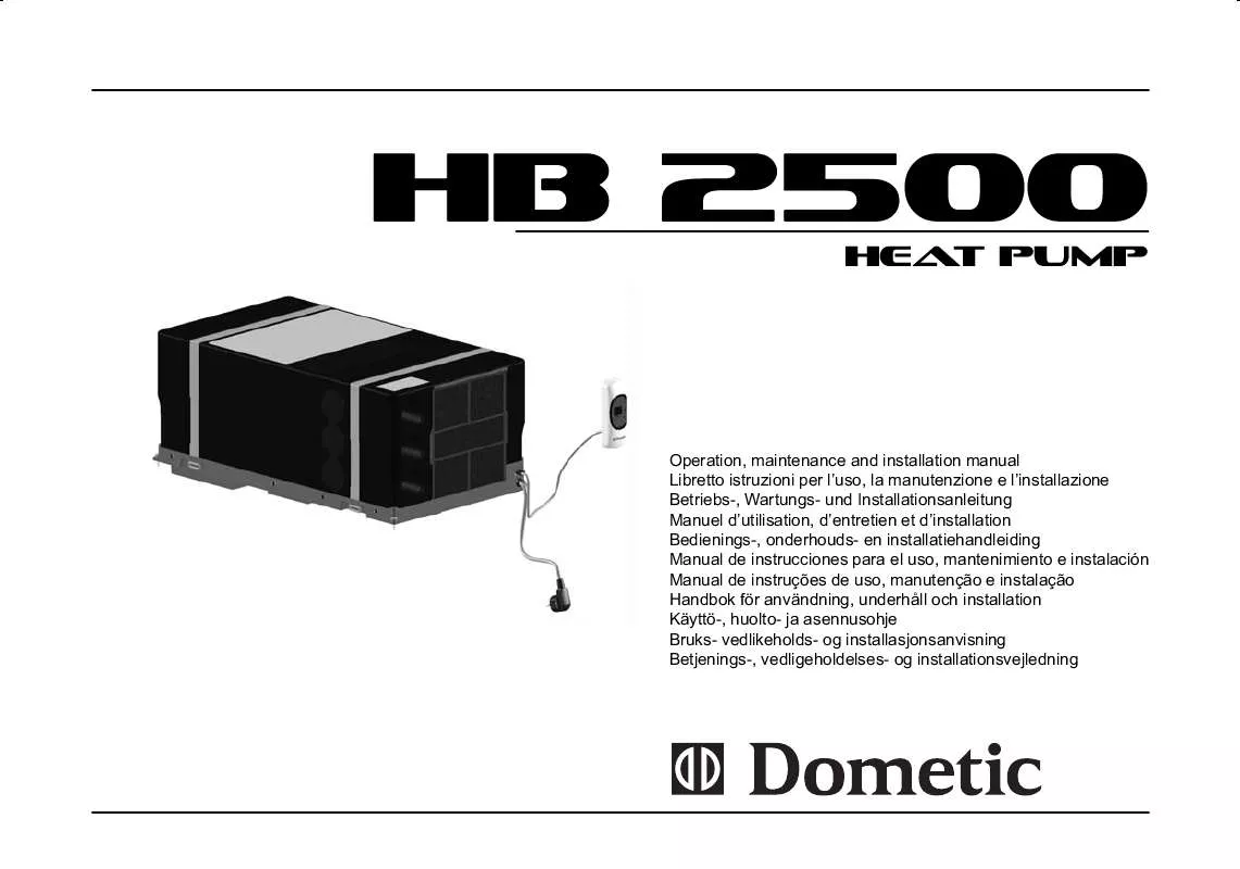 Mode d'emploi DOMETIC HB 2500