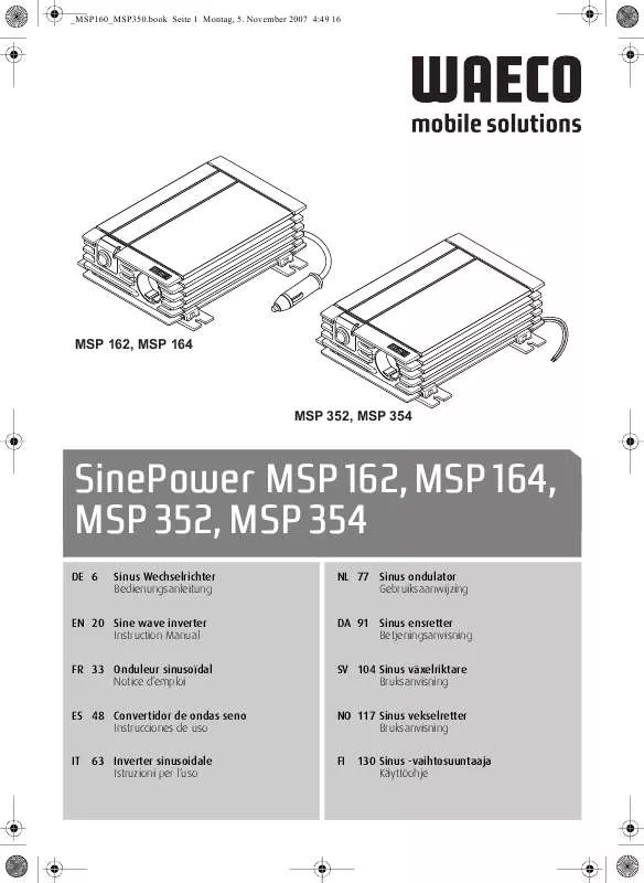 Mode d'emploi DOMETIC MSP162