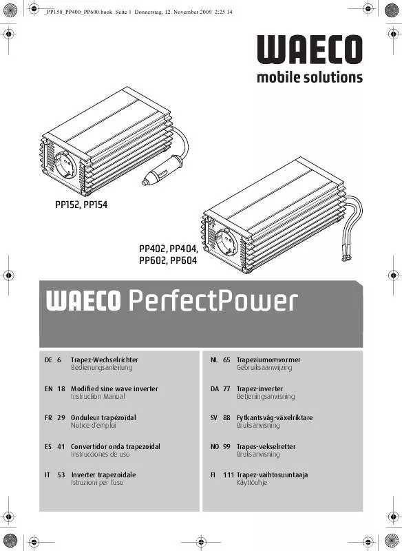 Mode d'emploi DOMETIC PP152