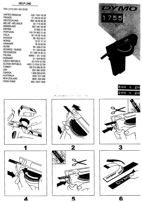 Mode d'emploi DYMO 1755