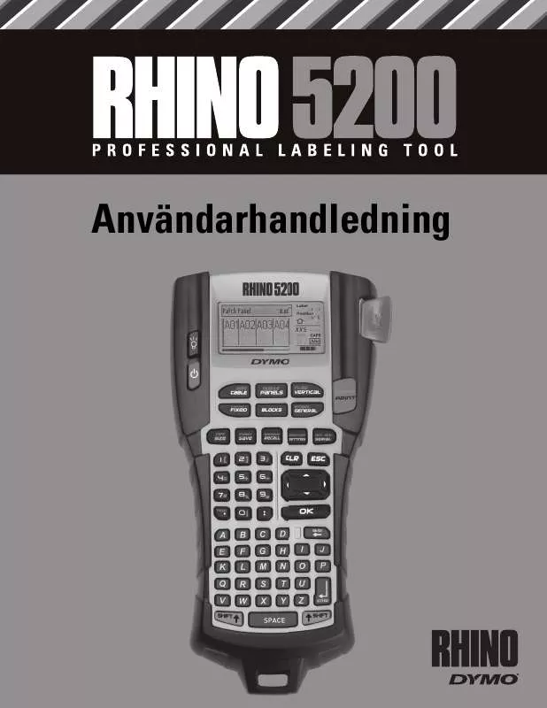 Mode d'emploi DYMO RHINO 5200