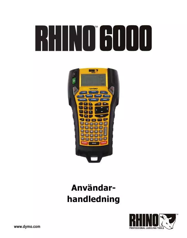 Mode d'emploi DYMO RHINO 6000