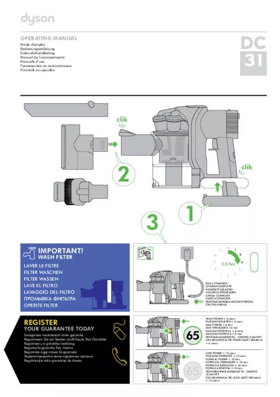 Mode d'emploi DYSON DC31 ANIMAL