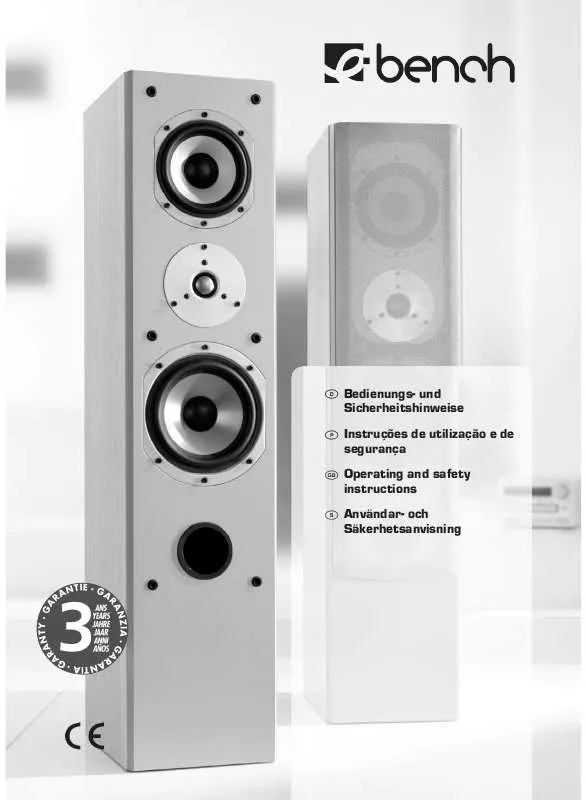 Mode d'emploi EBENCH KH 502 3-WAY PROFESSIONAL TOWER SPEAKER