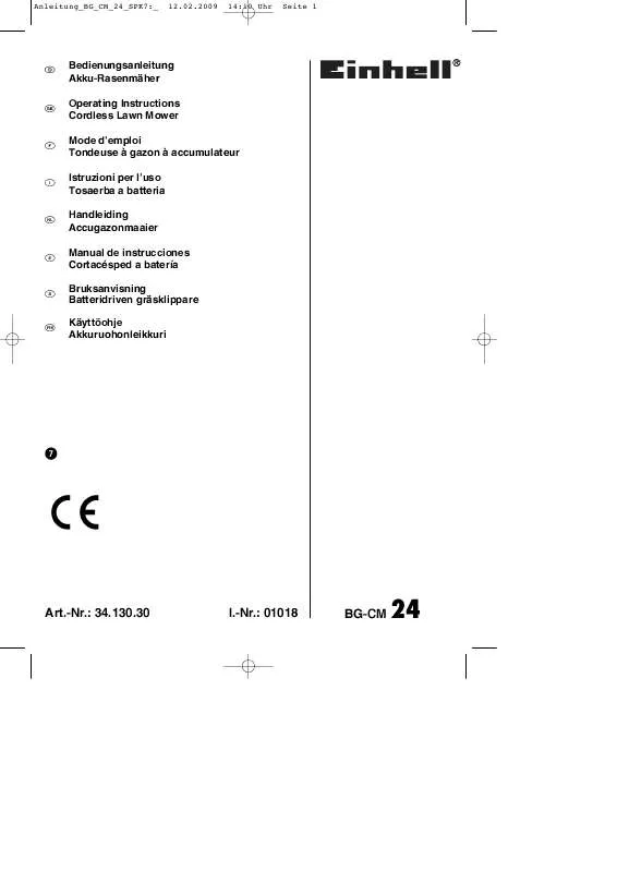 Mode d'emploi EINHELL BG-CM 24