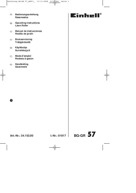 Mode d'emploi EINHELL BG-GR 57