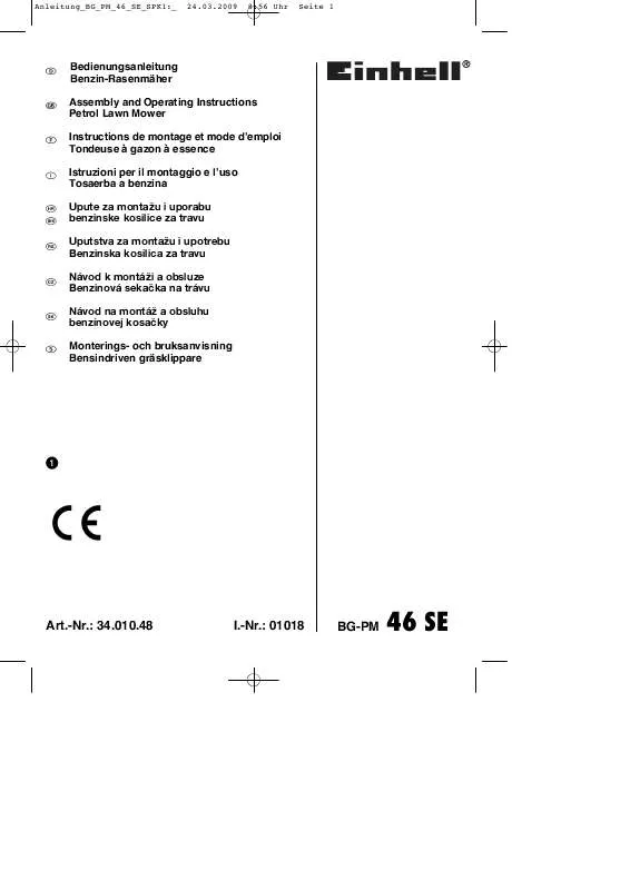 Mode d'emploi EINHELL BG-PM 46 SE