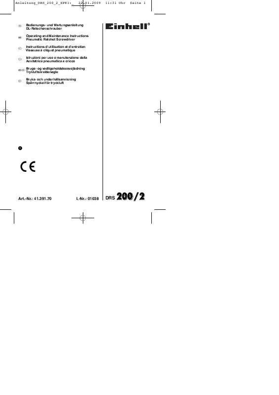 Mode d'emploi EINHELL DRS 200-2