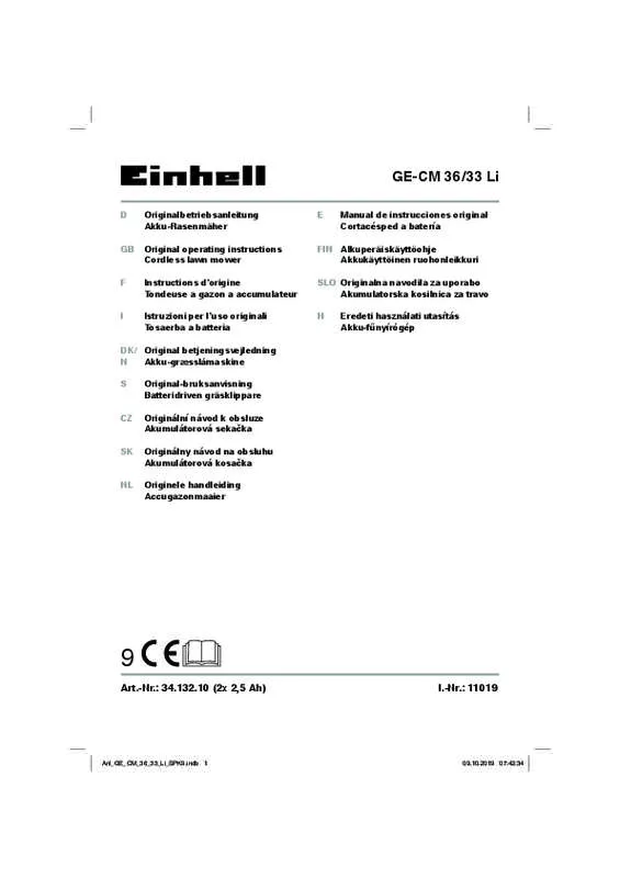 Mode d'emploi EINHELL GE-CM 36/33