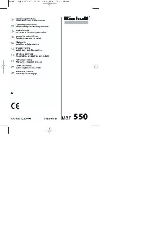 Mode d'emploi EINHELL MBF 550