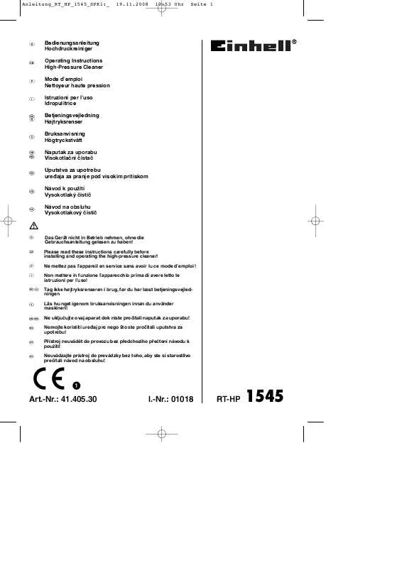 Mode d'emploi EINHELL RT-HP 1545