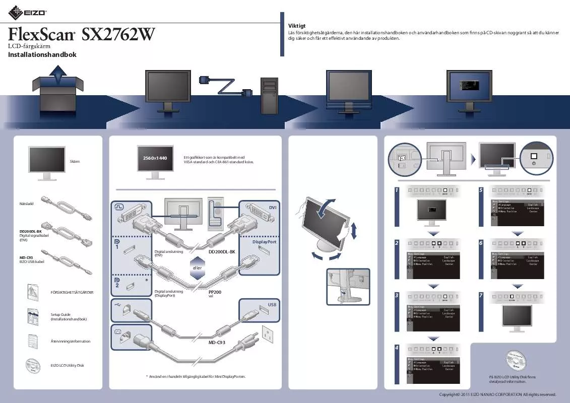 Mode d'emploi EIZO FLEXSCAN SX2762W