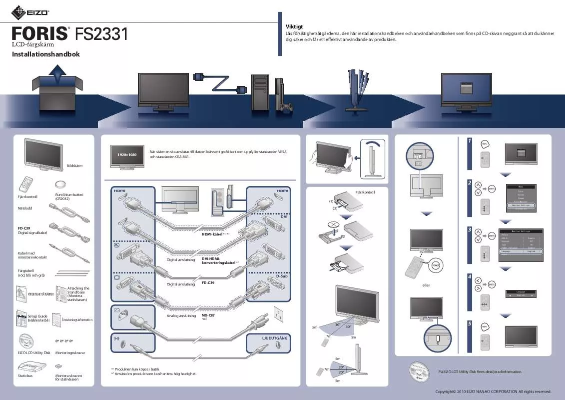 Mode d'emploi EIZO FORIS FS2331