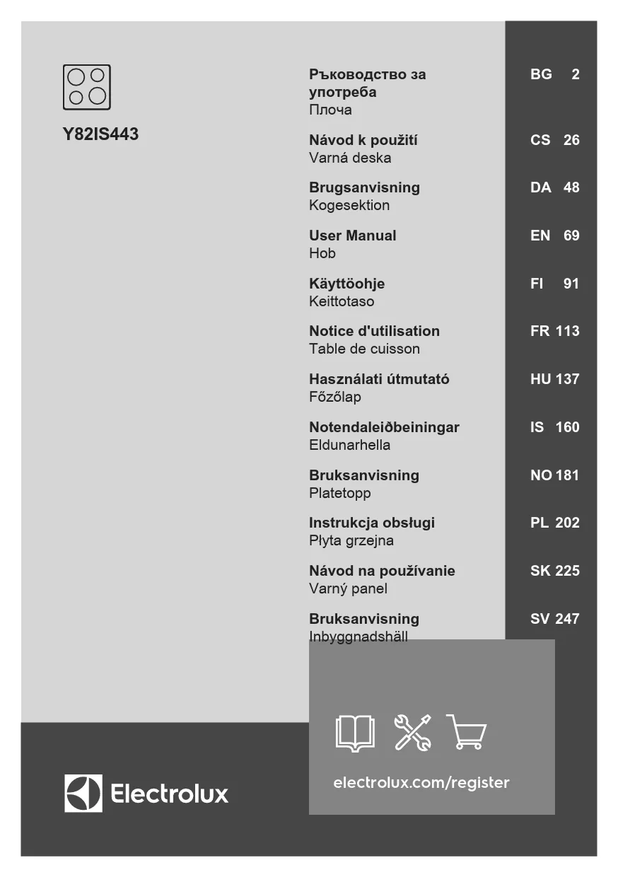 Mode d'emploi ELECTROLUX Y82IS443