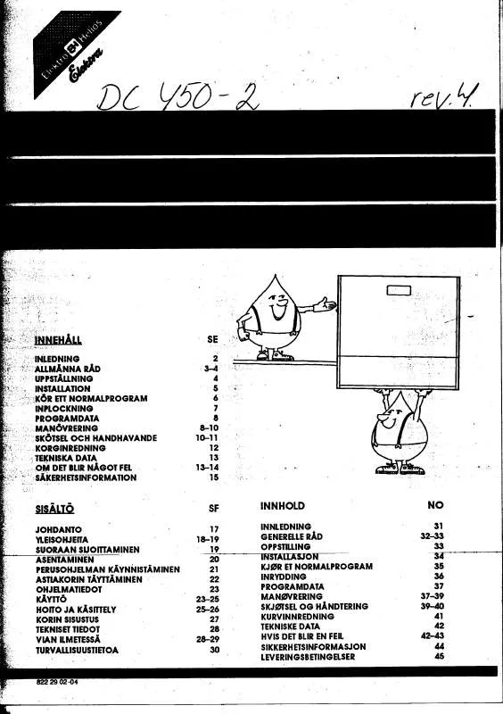 Mode d'emploi ELEKTRA DC450-2