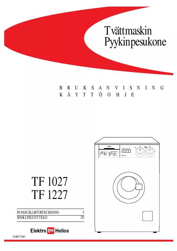 Mode d'emploi ELEKTRA TF1027