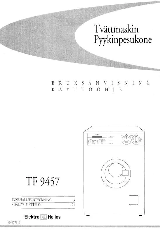 Mode d'emploi ELEKTRA TF9457