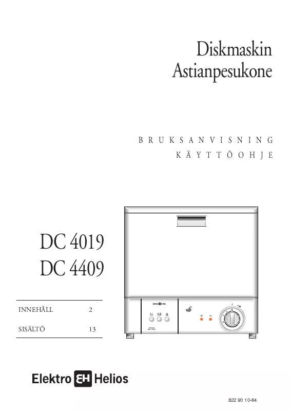 Mode d'emploi ELEKTRO HELIOS DC4019