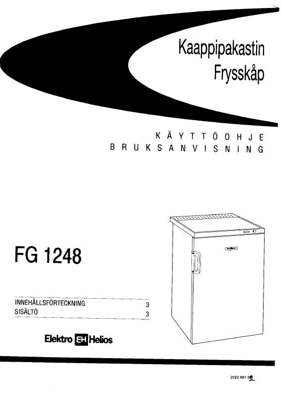 Mode d'emploi ELEKTRO HELIOS FG1248