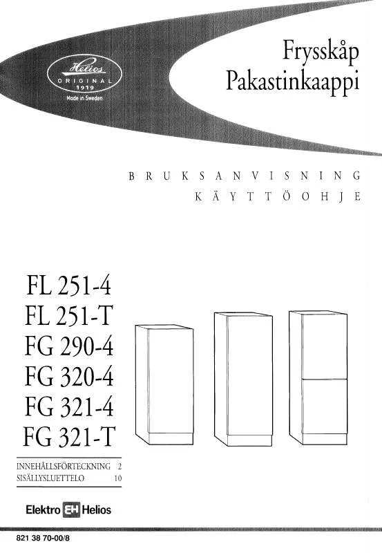 Mode d'emploi ELEKTRO HELIOS FG290-4