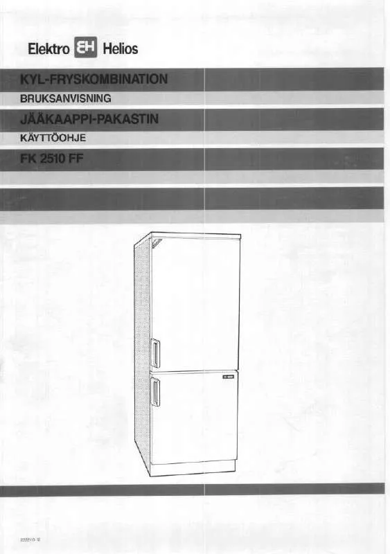 Mode d'emploi ELEKTRO HELIOS FK2510FF