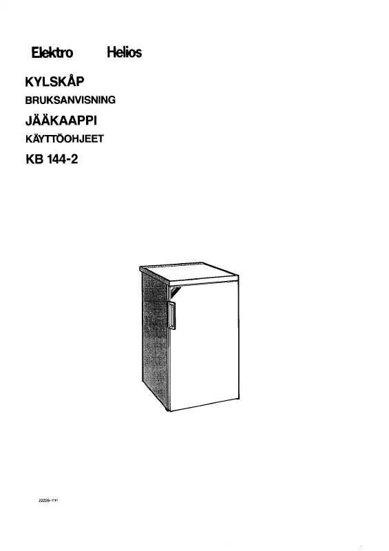 Mode d'emploi ELEKTRO HELIOS KB144-2