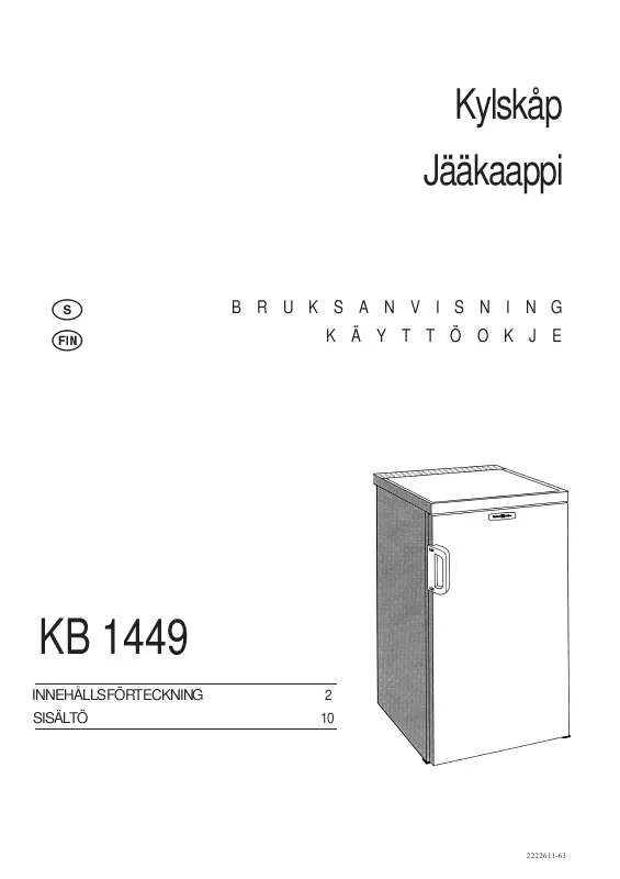 Mode d'emploi ELEKTRO HELIOS KB1449