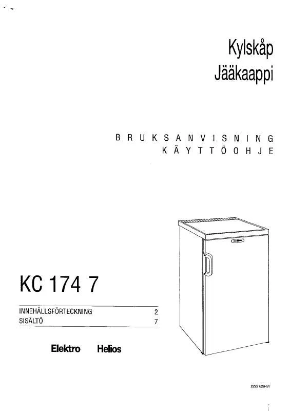 Mode d'emploi ELEKTRO HELIOS KC1747