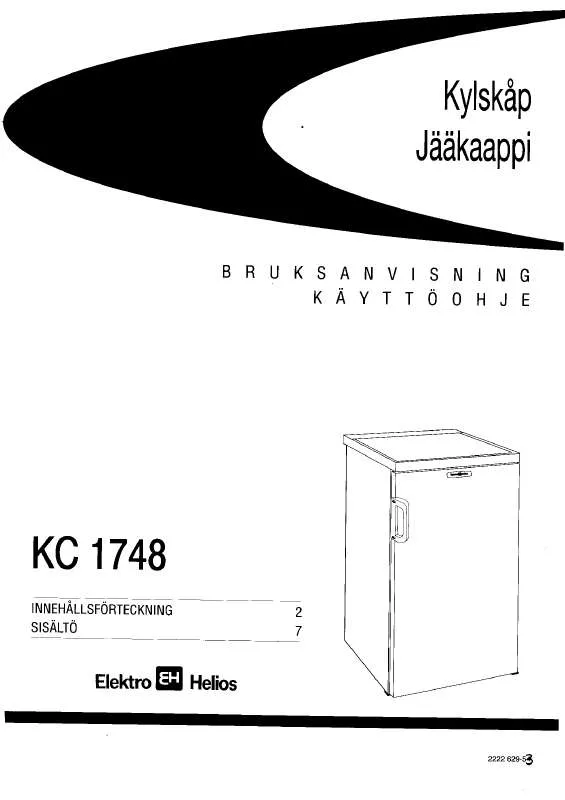 Mode d'emploi ELEKTRO HELIOS KC1748