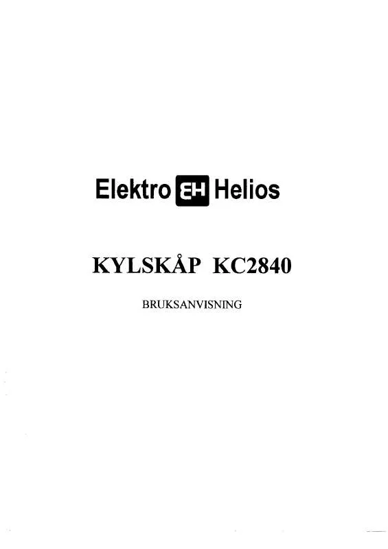 Mode d'emploi ELEKTRO HELIOS KC2840