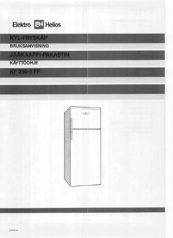 Mode d'emploi ELEKTRO HELIOS KF236-3FF