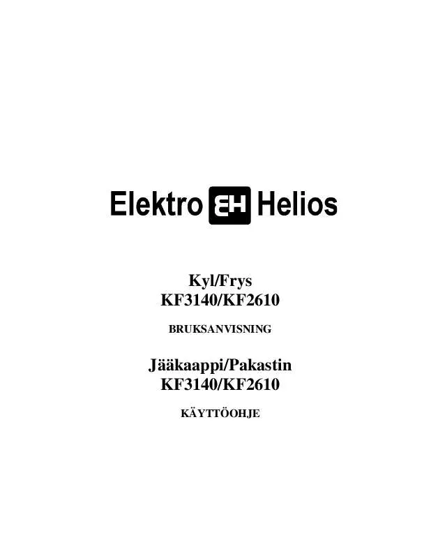 Mode d'emploi ELEKTRO HELIOS KF2610