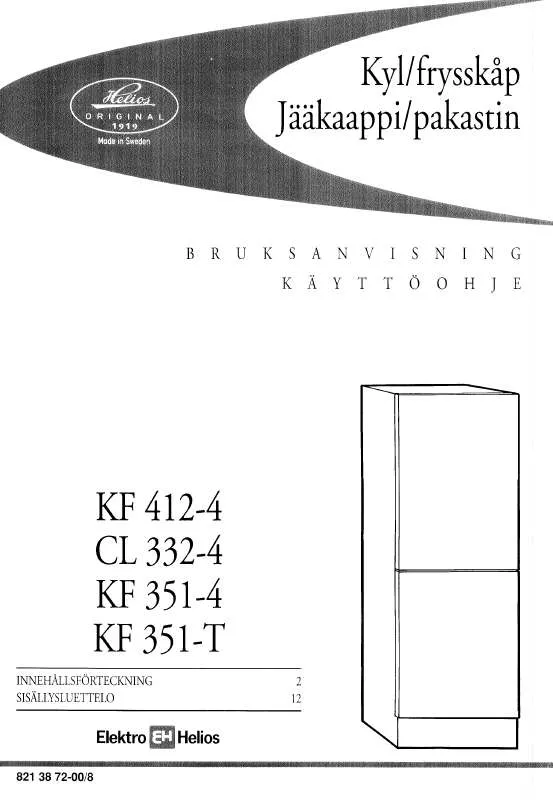 Mode d'emploi ELEKTRO HELIOS KF351-4