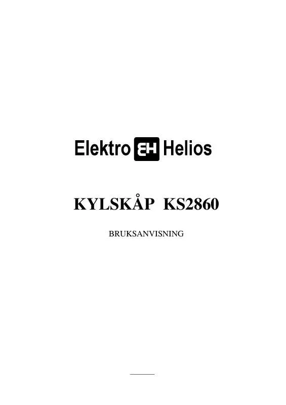 Mode d'emploi ELEKTRO HELIOS KS2860