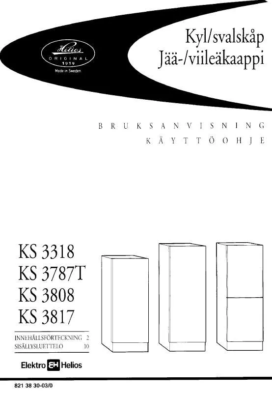 Mode d'emploi ELEKTRO HELIOS KS3808