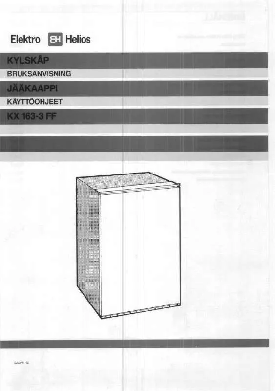 Mode d'emploi ELEKTRO HELIOS KX163-3FF