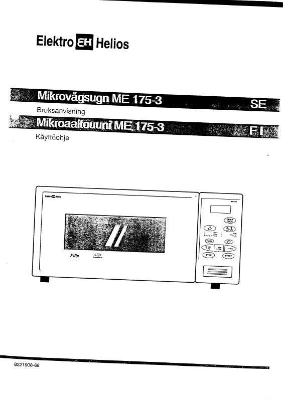 Mode d'emploi ELEKTRO HELIOS ME175-3