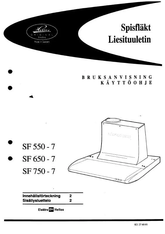 Mode d'emploi ELEKTRO HELIOS SF550-7