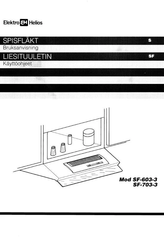 Mode d'emploi ELEKTRO HELIOS SF603-3